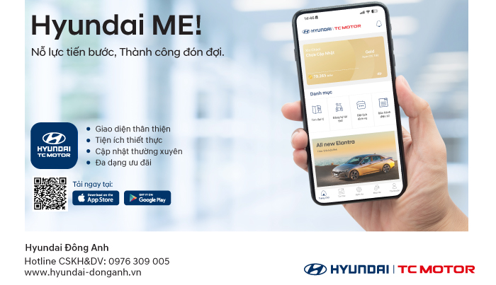 THÔNG BÁO RA MẮT ỨNG DỤNG HYUNDAI ME -phiên bản cập nhật