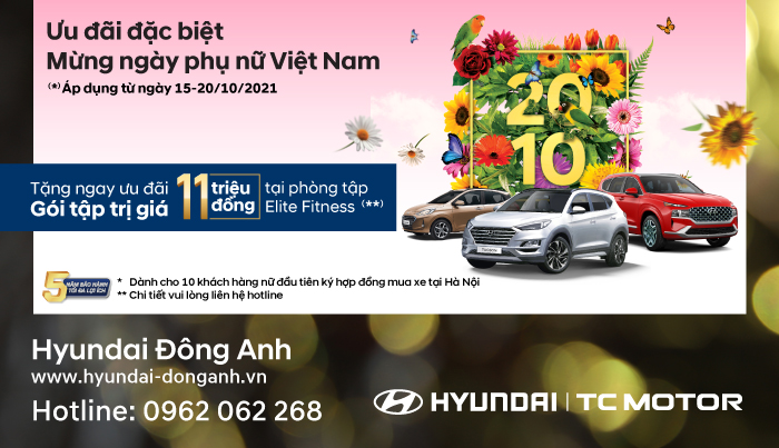 ƯU ĐÃI ĐẶC BIỆT CHO KHÁCH HÀNG NỮ MUA XE NHÂN DỊP 20/10
