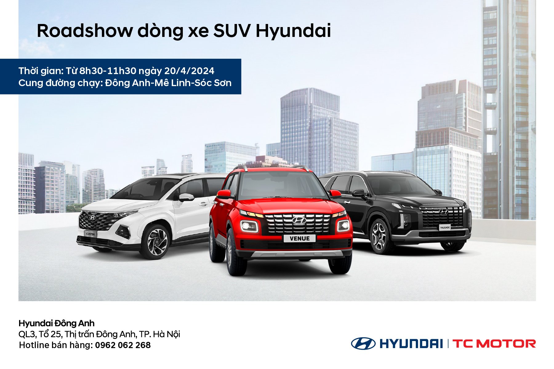 CHƯƠNG TRÌNH DIỄU HÀNH CÁC DÒNG XE SUV HYUNDAI