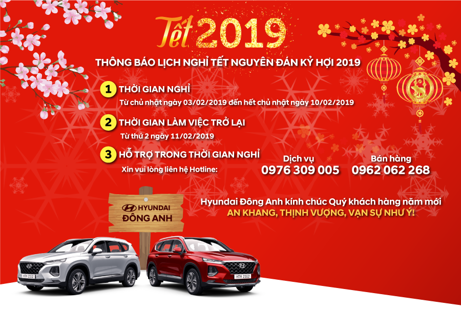 LỊCH NGHỈ TẾT NGUYÊN ĐÁN KỶ HỢI 2019