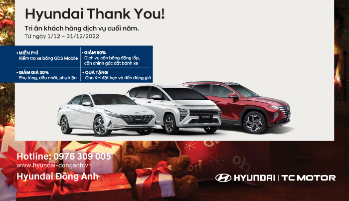 KHUYẾN MẠI DỊCH VỤ THÁNG 12/2022-HYUNDAI THANK YOU!